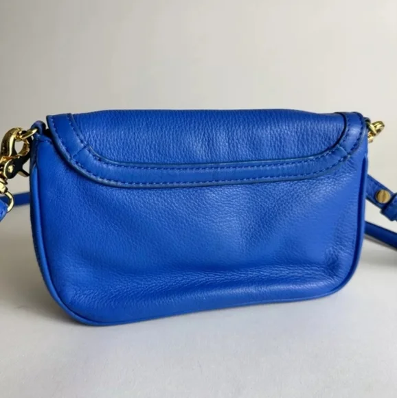 Authentic Tory Burch Electric Blue Leather Mini Amanda Crossbody Bag - Picture 2 of 6